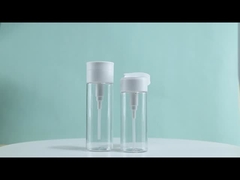 पीईटी कॉस्मेटिक बोतल 100 मिलीलीटर 120 मिलीलीटर 400 मिलीलीटर मेकअप रिमूवर बोतल गोल फ्लैट टॉप के साथ