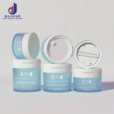 त्वचा देखभाल क्रीम के लिए पुनः भरने योग्य पीईटी फ्लिप-टॉप कॉस्मेटिक कंटेनर 150 ग्राम 200 ग्राम 250 ग्राम आकार में जार