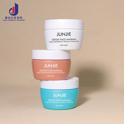 पेंच टोपी के साथ लक्जरी 200 ग्राम क्रीम पैकेजिंग जार, रीसाइक्लिंग के लिए बड़ी क्षमता वाली बॉडी स्क्रब कॉस्मेटिक प्लास्टिक बोतल