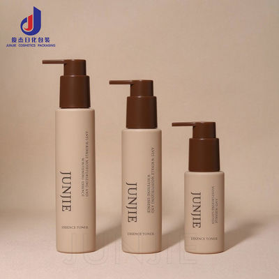 प्रीमियम 60ml 100ml 120ml मैट कस्टम खाली गोल लक्जरी स्किनकेयर बॉडी ऑयल फेस सीरम पंप और लोशन बोतल पैकेजिंग के साथ