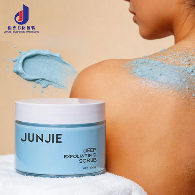 ढक्कन के साथ प्लास्टिक इंजेक्शन बॉडी स्क्रब जार, चौड़े मुंह वाला कस्टम पीपी बोतल फेशियल हेयर मास्क ब्यूटी पार्लर हाई कैपेसिटी 80G-300G